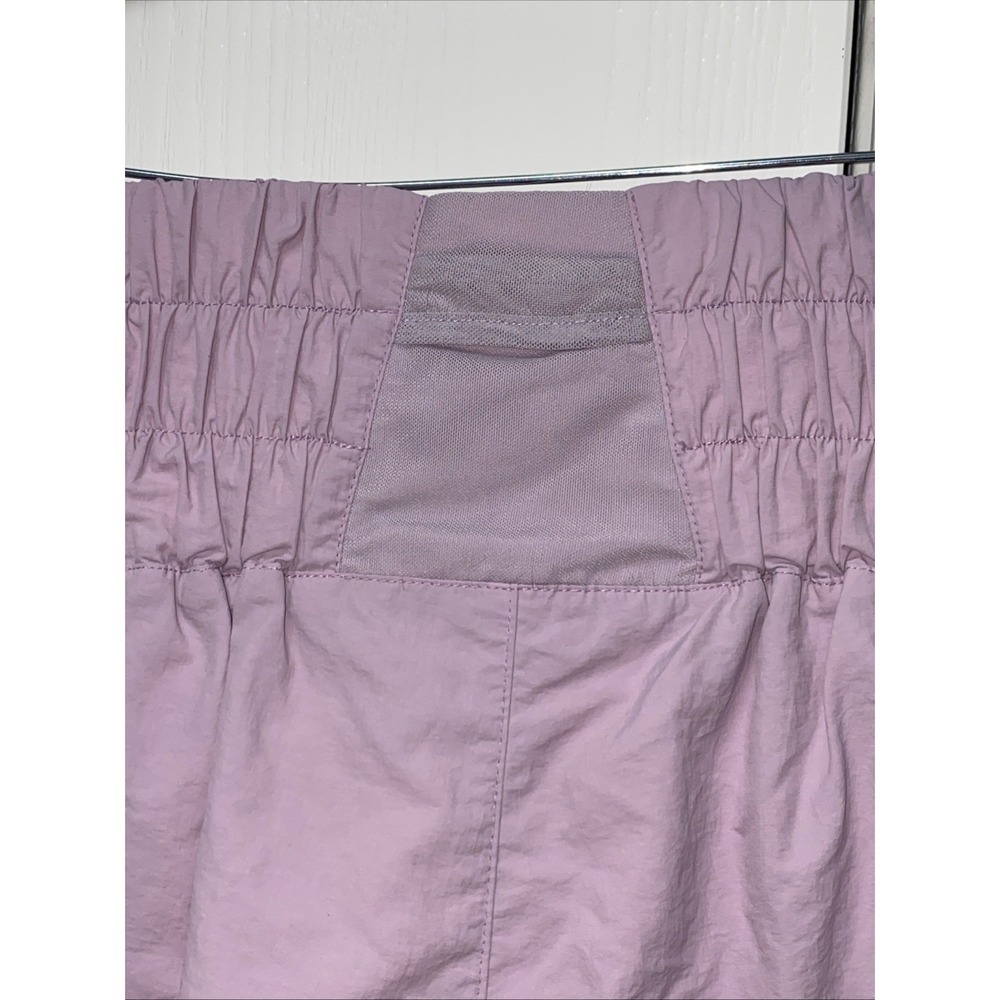 Zenana Windbreaker Smocked Waistband Running Shorts Purple Medium Athletic - Picture 4 of 8